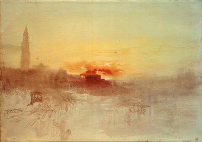 Venecia al amanecer desde el Hotel Europa, con el Campanile de Joseph Mallord William Turner