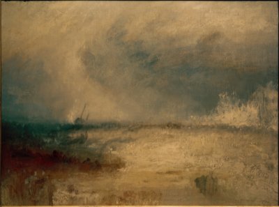Olas rompiendo en una costa de Joseph Mallord William Turner