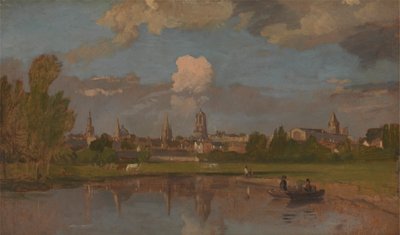 Oxford desde el río con Christ Church en primer plano de William Turner of Oxford