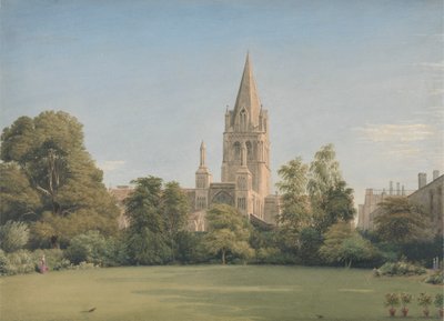 Vista desde el Jardín del Deán, Christ Church, Oxford de William Turner of Oxford