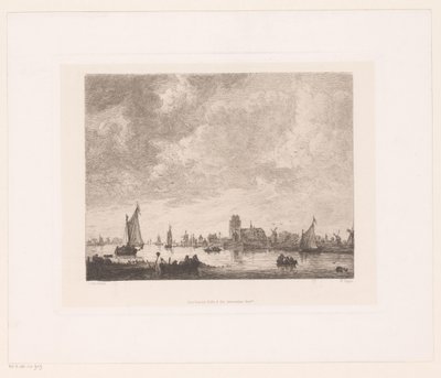 Vista del Merwede frente a Dordrecht de William Unger