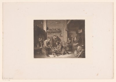 Interior con un médico y un peluquero. de William Unger