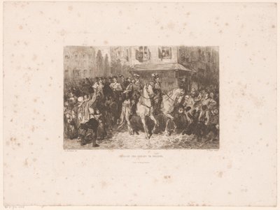 Entrada de los nobles en Bruselas, 1566 Entrada de los nobles en Bruselas (título sobre objeto) de William Unger