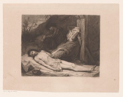 María y Juan el Bautista afligidos por el cuerpo de Cristo de William Unger