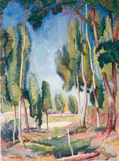 Álamos y campos jóvenes de William Victor Higgins