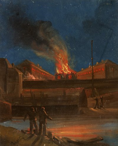 Disturbios de Bristol: La quema de la cárcel, c.1831 de William W. Wheatley