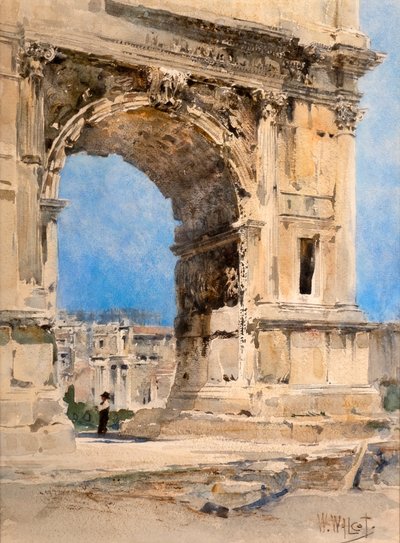 Arco de Tito, Roma (acuarela) de William Walcot