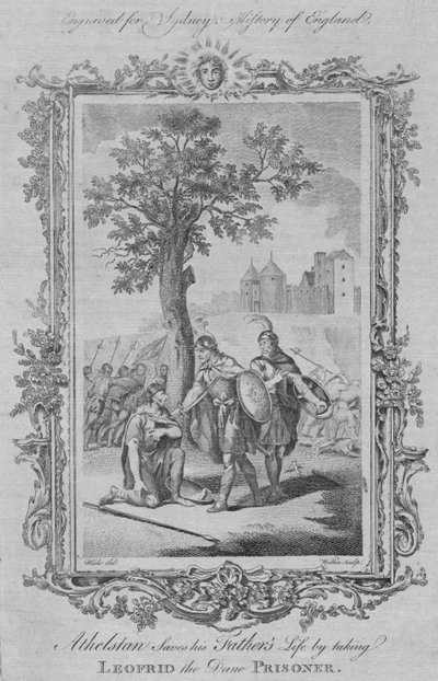 Athelstan salva la vida de su padre tomando prisionero a Leofrid el Danés, 1773 de William Walker