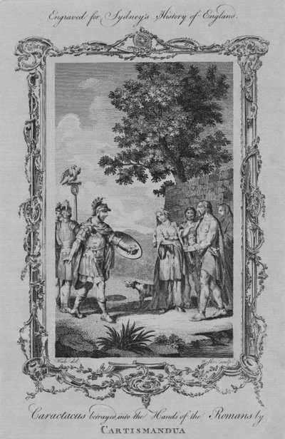 Caractacus traicionado en manos de los romanos por Cartismandua, 1773 de William Walker