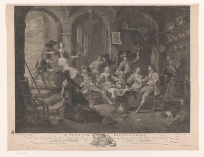 Interior con empresa de fumadores y bebidas. Un entretenimiento flamenco (título sobre el objeto) Pinturas principales de Inglaterra (título de la serie) Las pinturas más importantes de Inglaterra (título de la serie) de William Walker
