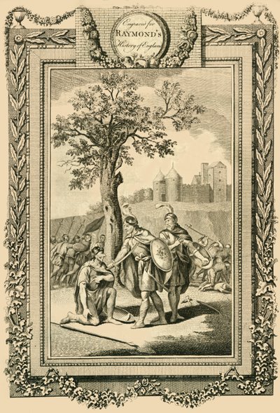 El rey Athelstan salvando la vida de su padre, Eduardo el Viejo..., c1786 de William Walker