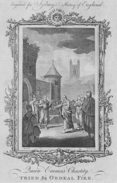 La castidad de la reina Emma probada por el fuego, 1773 de William Walker
