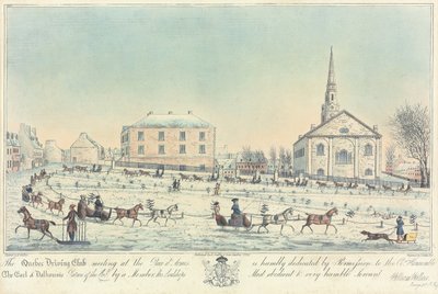 La reunión del Club de Conducción de Quebec en la Place d’Armes, grabado por J. Smillie Jr., 1826 de William Wallace