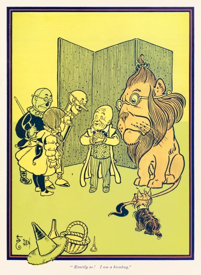 “¡Exactamente así! Soy un fraude.” de “El maravilloso mago de Oz” por L. Frank Baum de William Wallace Denslow