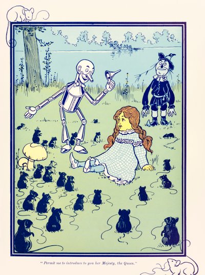 “Permítanme presentarles a su Majestad, la Reina” de “El maravilloso mago de Oz” de L. Frank Baum de William Wallace Denslow