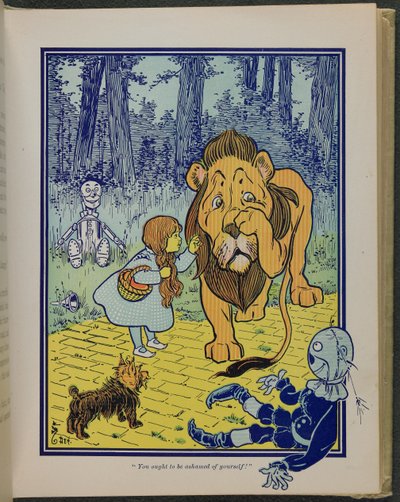 "Deberías avergonzarte de ti mismo", ilustración de "El maravilloso Mago de Oz" de Lyman Frank Baum de William Wallace Denslow