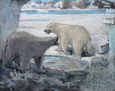 El cortejo de los osos, Groenlandia (óleo (?) sobre lienzo) de William Walls