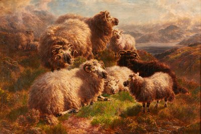 Atardecer en las colinas, Loch Tay, Perthshire de William Watson