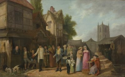 Escena fuera de una posada, quizás en Long Ashton, Bristol, c.1824 de William West