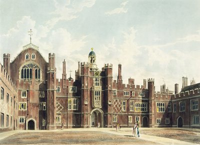 Vista del cuadrángulo en el Palacio de Hampton Court de 
