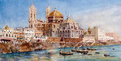 Cádiz (litografía en color) de William Wiehe Collins