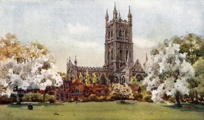 Gloucester desde el Paddock (litografía en color) de William Wiehe Collins