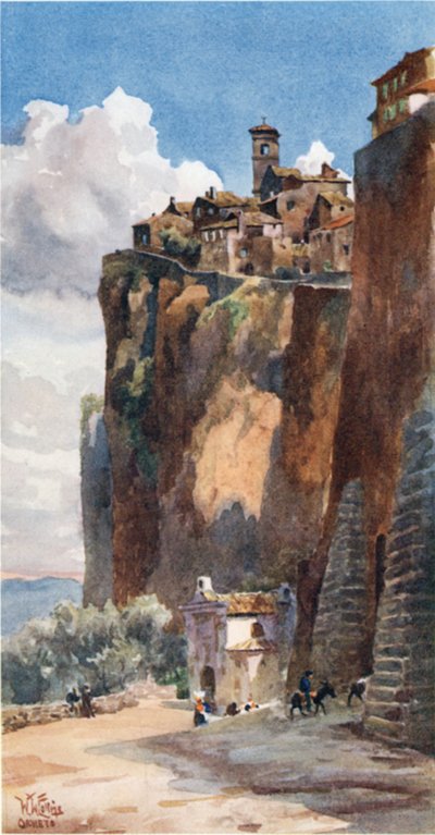 Orvieto. La Porta Maggiore (litografía en color) de William Wiehe Collins