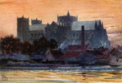 Ripon, la Catedral (litografía en color) de William Wiehe Collins