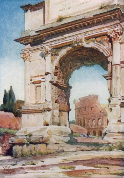 Roma. El Arco de Tito (litografía en color) de William Wiehe Collins