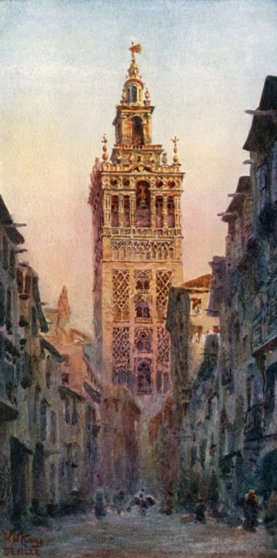 Sevilla, la Torre de la Giralda (litografía en color) de William Wiehe Collins