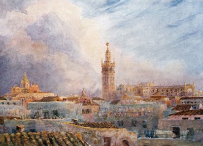 Sevilla, vista sobre la ciudad (litografía en color) de William Wiehe Collins