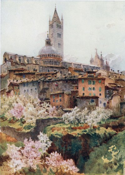 Siena. La Catedral (litografía en color) de William Wiehe Collins