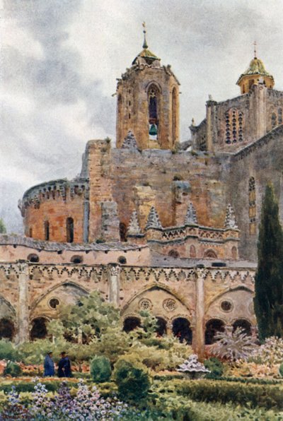 Tarragona, los Claustros (litografía en color) de William Wiehe Collins
