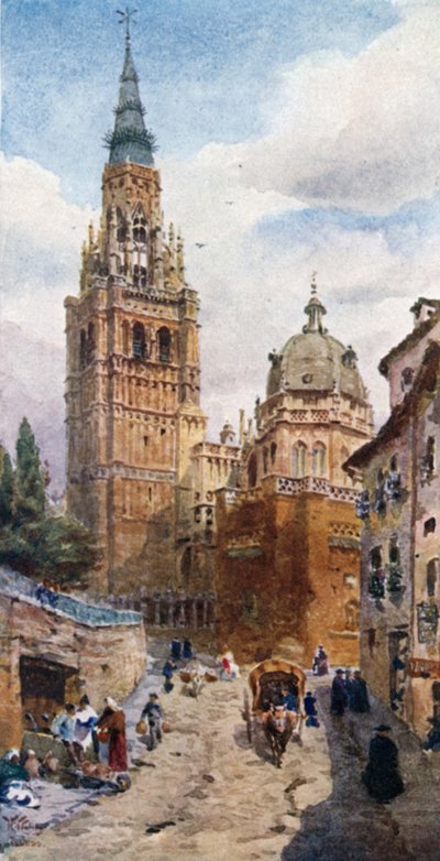 Toledo, la Catedral (litografía en color) de William Wiehe Collins