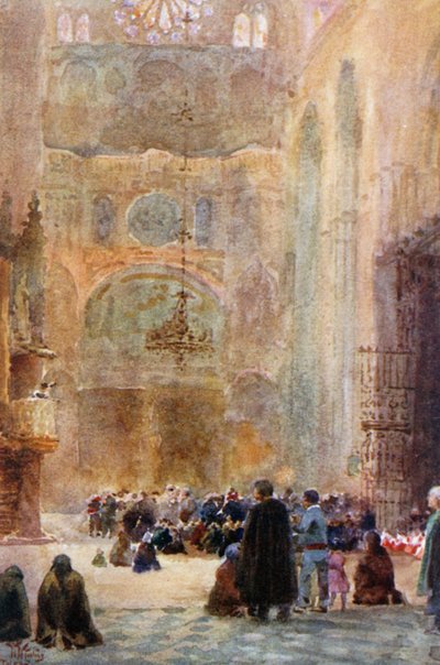 Toledo, el transepto sur (litografía en color) de William Wiehe Collins