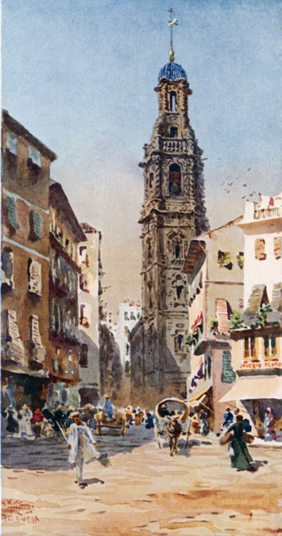 Valencia, San Pablo (colour litho) de William Wiehe Collins