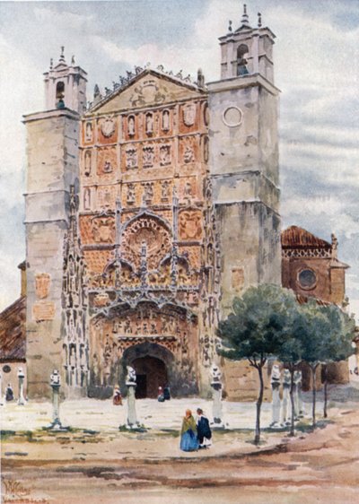 Valladolid, San Pablo (colour litho) de William Wiehe Collins