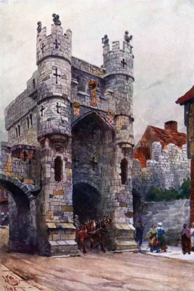 York, Monk Bar (litografía en color) de William Wiehe Collins