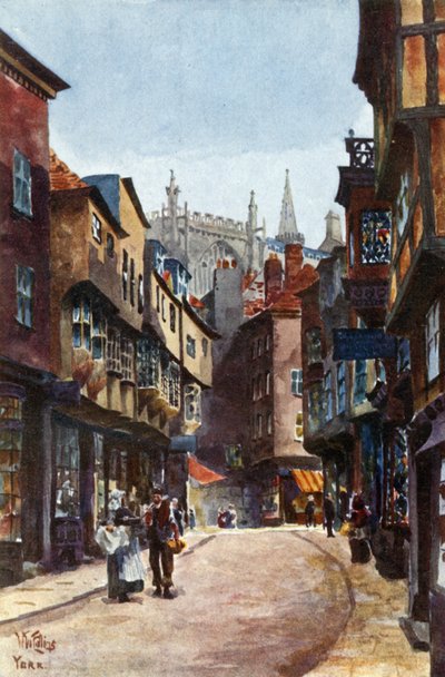 York, Stonegate (litografía en color) de William Wiehe Collins