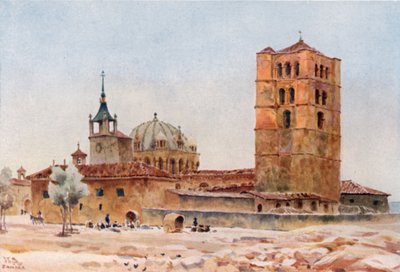 Zamora, la Catedral (litografía en color) de William Wiehe Collins