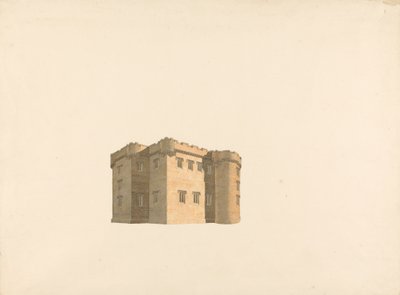 Castillo de Cluny, Aberdeenshire, Escocia: Perspectiva de William Wilkins
