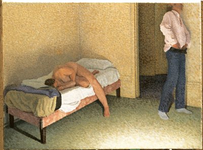 Interior con una figura vistiéndose de William Wilkins