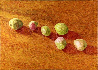 Bodegón, gusanos negros, 2013 (óleo sobre lienzo) de William Wilkins