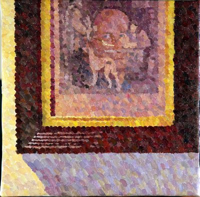 El perro del trompetista, 2014 (óleo sobre lienzo) de William Wilkins