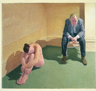 Dos figuras en la esquina de una habitación de William Wilkins