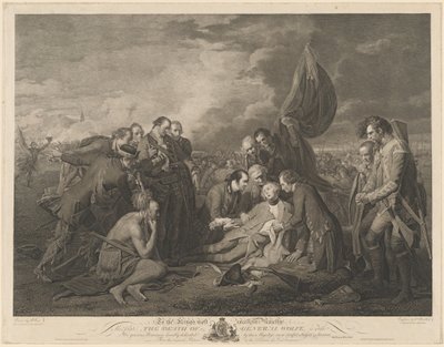 La muerte del General Wolf de William Woollett after Benjamin West