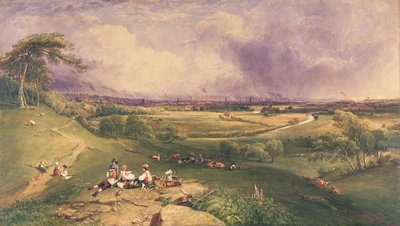 Manchester desde el acantilado, Higher Broughton (acuarela sobre papel) de William Wyld