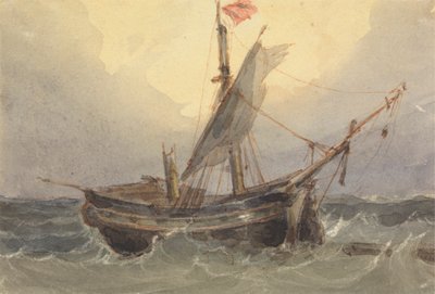 Barco en el mar de William Wyld