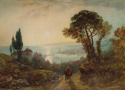 Vista sobre un puerto, c1859 de William Wyld