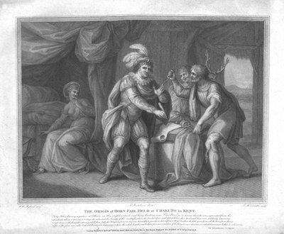 El origen de la Feria del Cuerno, celebrada en Charlton en Kent, c1803 de William Wynne Ryland